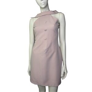 Panadda Sleeveless Dusty Pink Mini Dress with Button Detail S